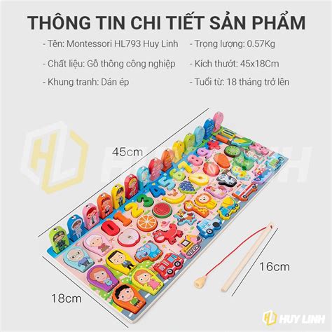 Mua Bộ đồ Chơi Câu Cá Ghép Số Bằng Gỗ Cho Bé Montessori 63 Chi Tiết Bộ Bảng Số Thông Minh