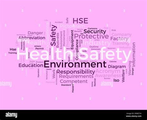 Word Cloud Background Concept For Health Safety Environment Hse