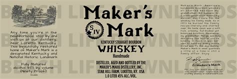 Makers Mark Bottle Labels Three Makers Mark Png Etsy Australia