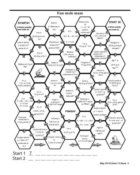 Color By Number The Mole Answer Key