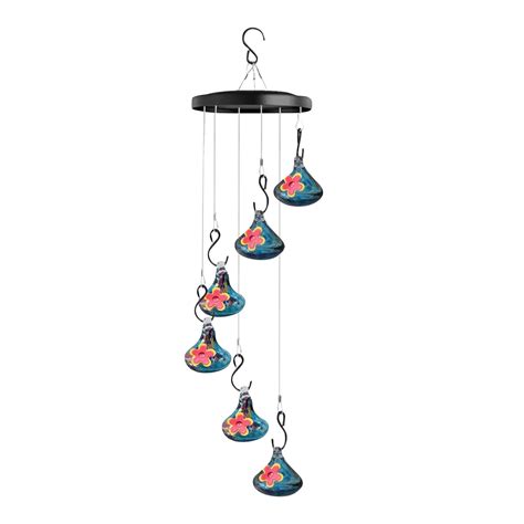 Glasscharming Wind Chimes Outdoor Hummingbird Water Feeder Wind