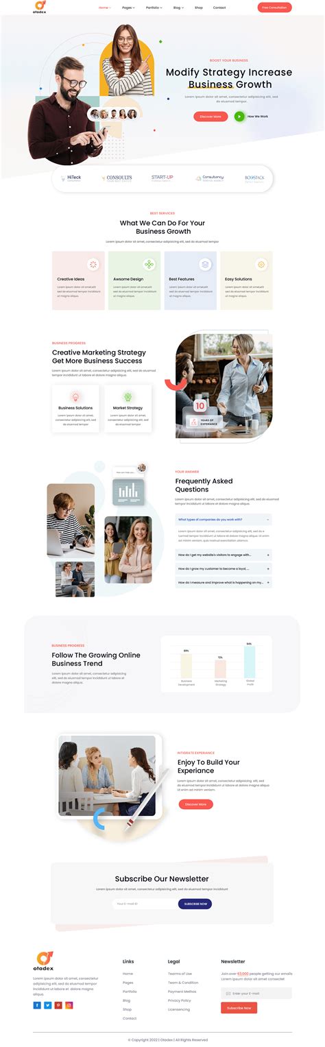 Online Business Growth Website Landing Page on Behance