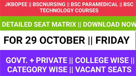 Jkbopee Bscnursing Bsc Paramedical And Bsc Technology Courses