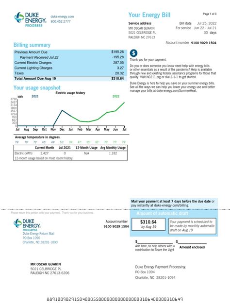 Duke Energy Bill Pdf