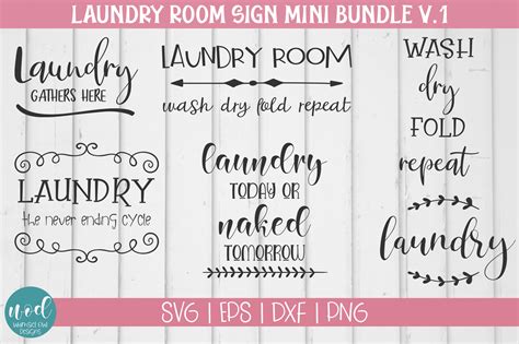 Laundry Room Signs SVG