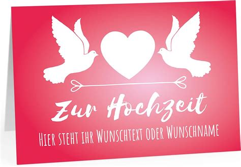 Große Glückwunschkarte zur Hochzeit XXL A4 PERSONALISIERT Tauben