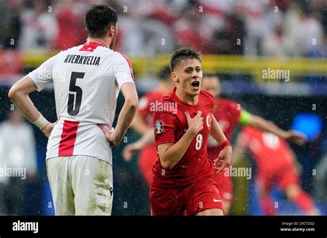 Turkeys Arda Guler Celebrates After Scoring Their Second Goal During