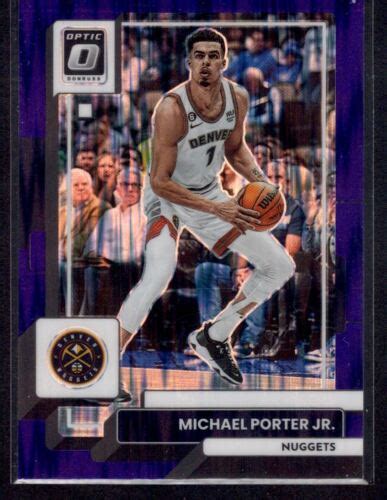 Michael Porter Jr 2022 23 Donruss Optic Purple Shock Prizm Denver