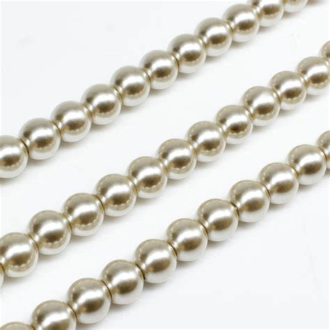 6mm Round Glass Pearl Beads