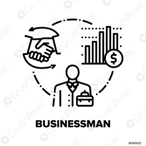 Businessman Vector Concept Black Illustration Stock Vector 3583522 Crushpixel