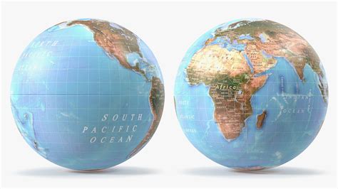 Physical World Globe 3d Model 24 3ds Blend C4d Fbx Max Ma Lxo Obj Free3d