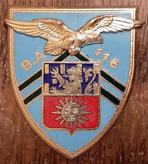 INSIGNE BADGE ÉMAIL BA 116 LUXEUIL BASE AERIENNE AIR SANS ATTACHE