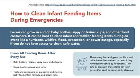 How To Clean Infant Feeding Items During Emergencies Infant And Child