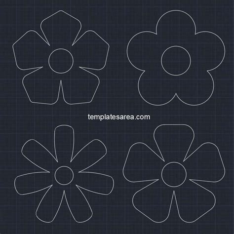 Free Simple Flower Cad Blocks In Dwg File Templatesarea