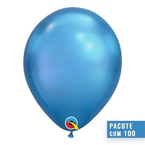 Direto Da 25 Redondo Chrome Azul Qualatex Liso Látex Natal Da 25