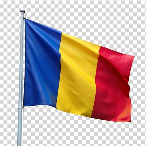 Premium Psd Romania National Flag Waving Isolated On Transparent