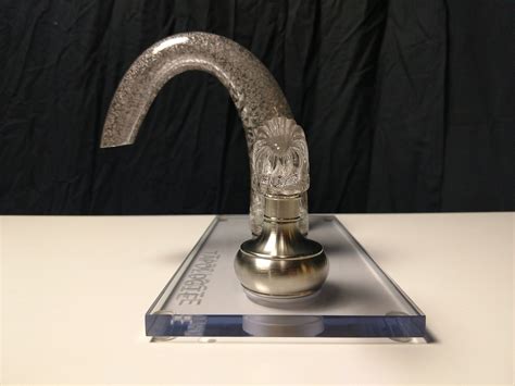 Tapologie Glass Faucet Clear Glass With Platinum Brushed Etsy