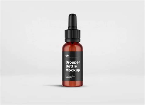 Free Amber Dropper Bottle Mockup Psd Psfreebies