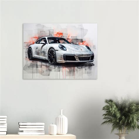 911 Carrera Poster Oder Leinwand Auto Porsche Sportwagen Wandbild