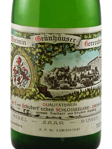 2018 Maximin Grünhaus Maximin Grünhäuser Herrenberg Riesling Vivino US