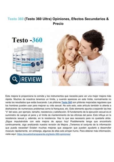 Testo Testo Ultra Opiniones Efectos Secundarios Precio