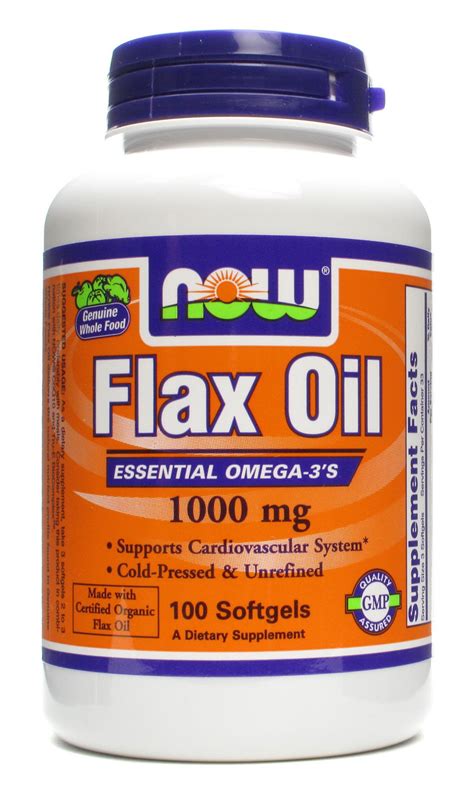 Now Flax Oil 1000 Mg Softgels Shop Diet And Fitness At H E B