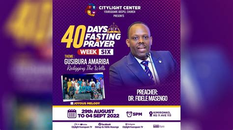 Foursquare Tv Day Of Days Of Prayers And Fasting With Bishop