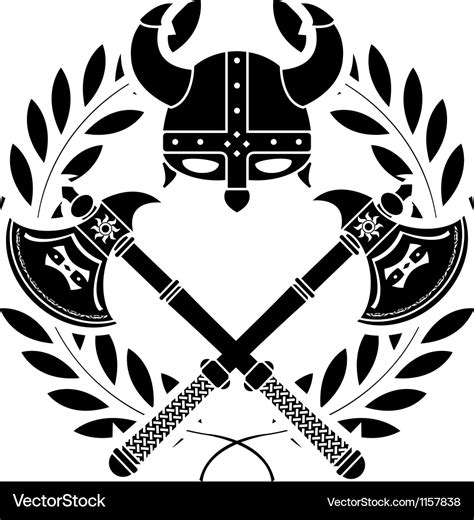 Viking Glory Stencil First Variant Royalty Free Vector Image