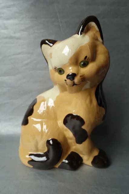 Statuette De Chaton En Terre Cuite Maill E Eur Picclick Fr