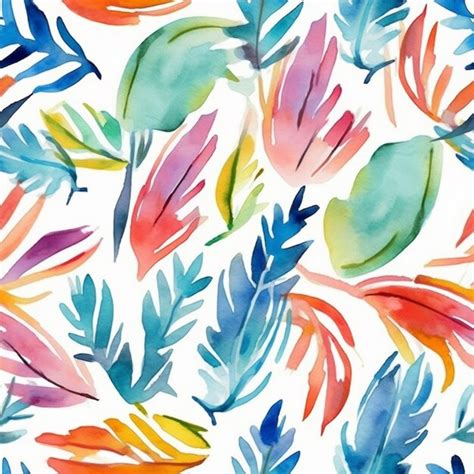 Premium Ai Image A Seamless Pattern Of Tropical Leaves