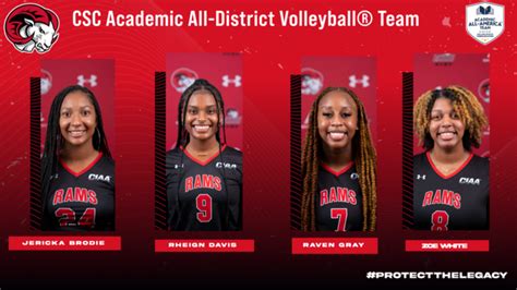 Wssu Four Volleyball Student Athletes Named To The Csc Academic All