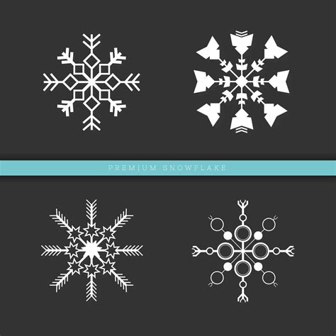 Set of snowflakes silhouette collection 14663521 Vector Art at Vecteezy