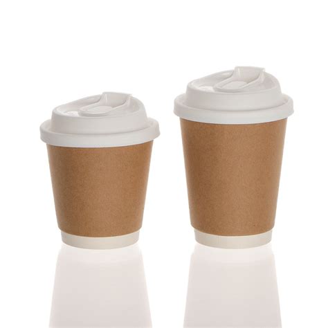 Eco Friendly 12 20oz Compostable PLA Disposable Double Wall Paper Cup