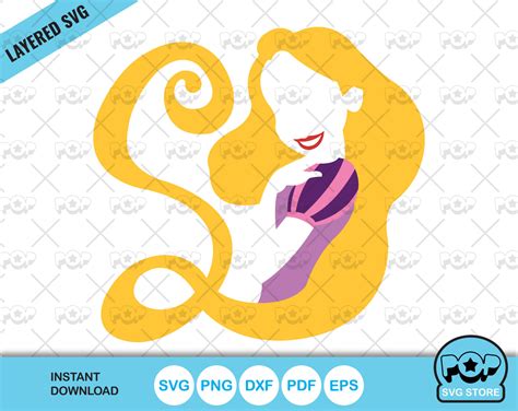 Princess Rapunzel Clipart Disney Tangled Svg Cutting Files For Cricut