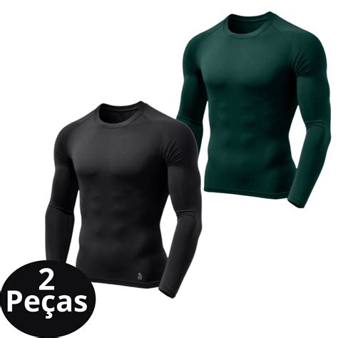 Kit Camiseta T Rmica Prote O Uv Segunda Pele Manga Longa Compress O