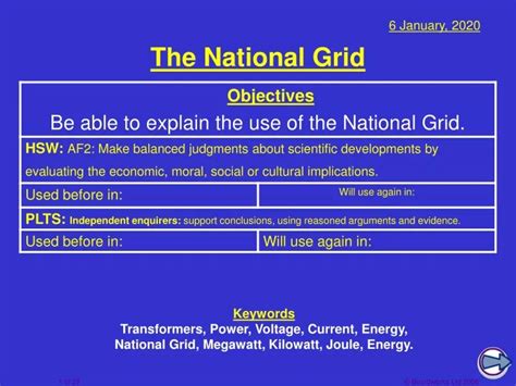 Ppt The National Grid Powerpoint Presentation Free Download Id9652462