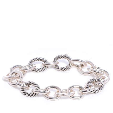 David Yurman Sterling Silver Mm Large Oval Link Bracelet