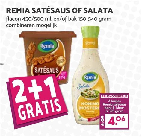 Bakjes Remia Sat Saus Kant Klaar Gram Aanbieding Bij De