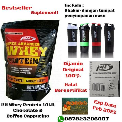 Jual Ph Whey Protein Susu Diet Otot Gym Fitness 10lb 10 Lb Shopee Indonesia