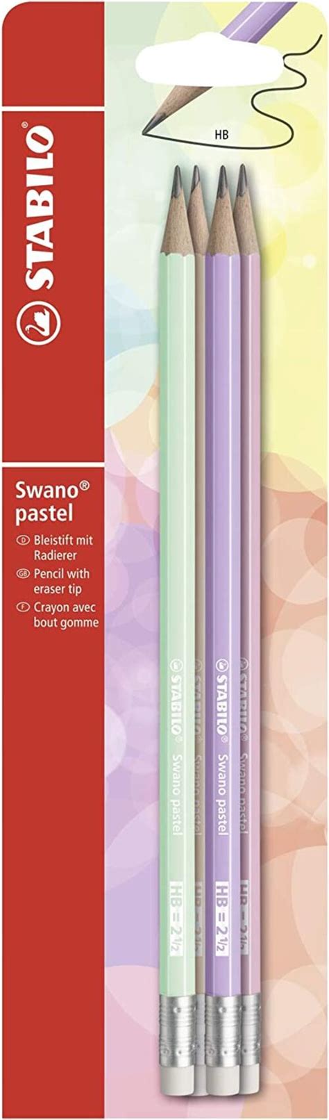 Matita In Grafite STABILO Swano Pastel HB Pack 4 Pezzi Libraccio It