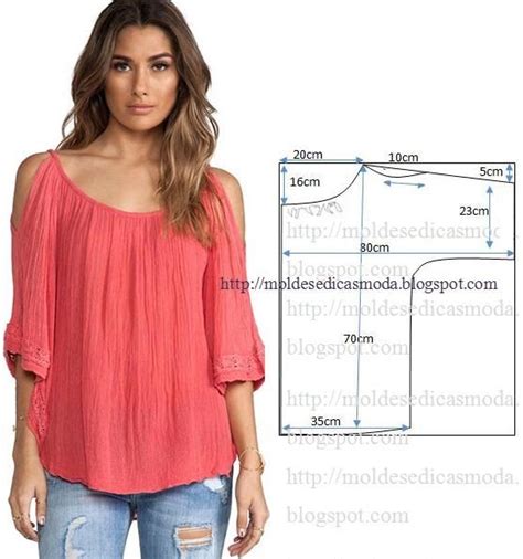 MOLDE DE BLUSA FÁCIL64 Moldes Dicas Moda