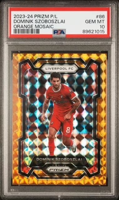 2023 24 PANINI PRIZM Premier League Dominik Szoboszlai mosaïque orange