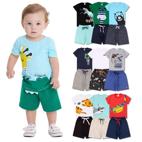 Kit Sortido Pe As De Roupas Infantil Menino Camisetas