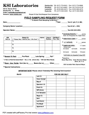 Fillable Online Request Bformb Ksi Laboratories Fax Email Print