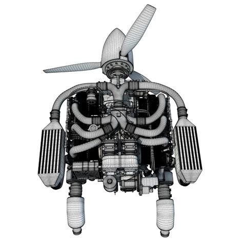 Continental Io 550 Aircraft Engine 3d Model Download Engine On