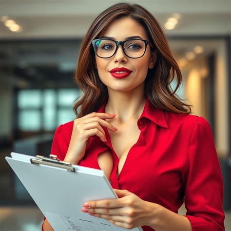 Captivating Beauty Brunette With Glasses