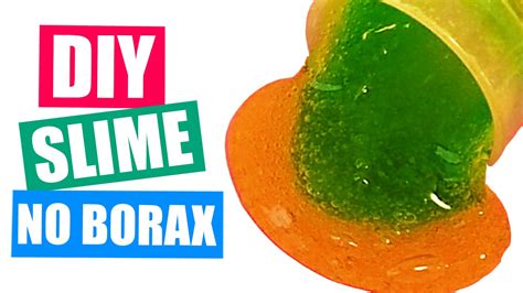 How To Make Green Yellow Non Sticky Slime Without Borax Liquid Starch Or Detergent By Bum Bum