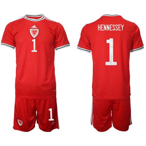 1 Hennessey Wales Red 2022 Qatar World Cup Home Soccer Jersey