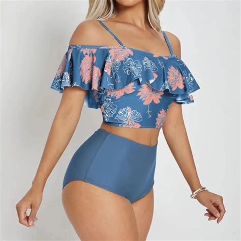 Conjunto De Bikini Con Estampado Floral Para Mujer Traje De Ba O Con