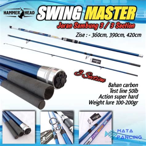 Jual Joran Surf Sambung Hammerhead Swing Master Carbon